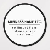 事業名・スローガンその他の文字 |黒と白 ラベル (デザイン1)