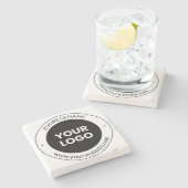 事業名・ホームページまたはスローガン、お礼など ストーンコースター (横)