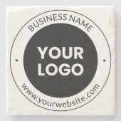 事業名・ホームページまたはスローガン、お礼など ストーンコースター (正面)