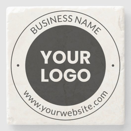事業名・ホームページまたはスローガン、お礼など ストーンコースター (正面)