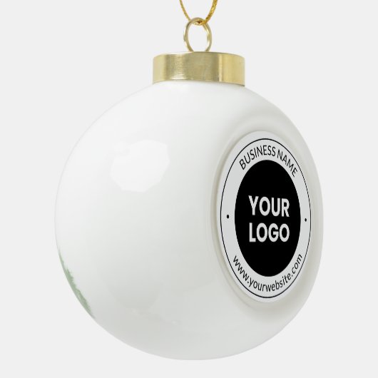事業名・ホームページまたはスローガン、お礼など セラミックボールオーナメント (左)