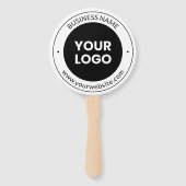 事業名・ホームページまたはスローガン、お礼など ハンドファン (正面)