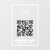 事業名、ロゴ、QRコード ウィンドウサイン (シート)