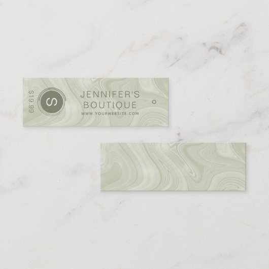 事業名 衣類 価格 サイズ ハングタグ 大理石 コーリングカード (正面/裏面)