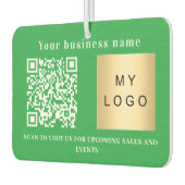 事業名bright green logo qrコード カーエアーフレッシュナー (左)