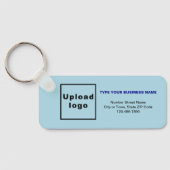 事業情ミニマル報（淡青色） キーホルダー (裏面)