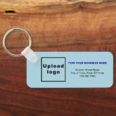 事業情ミニマル報（淡青色） キーホルダー (裏面)