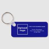 事業情ミニマル報（青） キーホルダー (裏面)