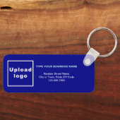 事業情ミニマル報（青） キーホルダー (正面)