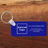 事業情ミニマル報（青） キーホルダー (裏面)