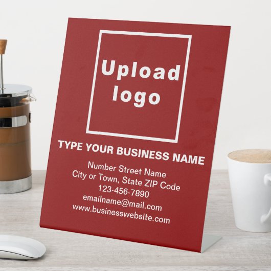 事業情報赤台座標識 台座サイン (インサイチュ)