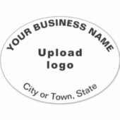 事業所の所在地(白い大きな楕円形のビニール) シール (正面)