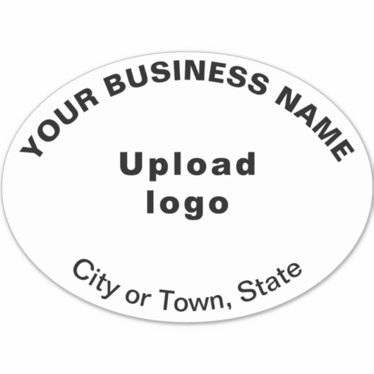 事業所の所在地（白い大きな楕円形のビニール） シール (正面)