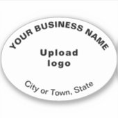 事業所の所在地（白い楕円形ビニール） シール (正面)
