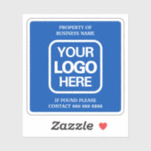 事業用ロゴのシンプル青モダン色 シール (シート)