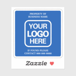 事業用ロゴのシンプル青モダン色 シール