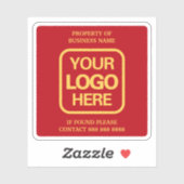 事業用ロゴのプロパティシンプル赤モダン金ゴールド シール (シート)