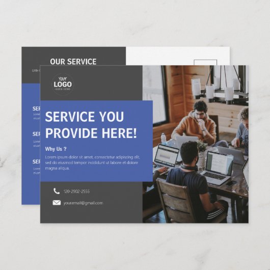 事業用会社はがき ポストカード (正面/裏面)