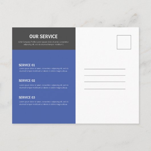 事業用会社はがき ポストカード (裏面)