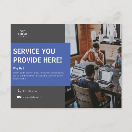 事業用会社はがき ポストカード (正面)