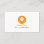 事業用動物ペット |シンプル 名刺 (裏面)