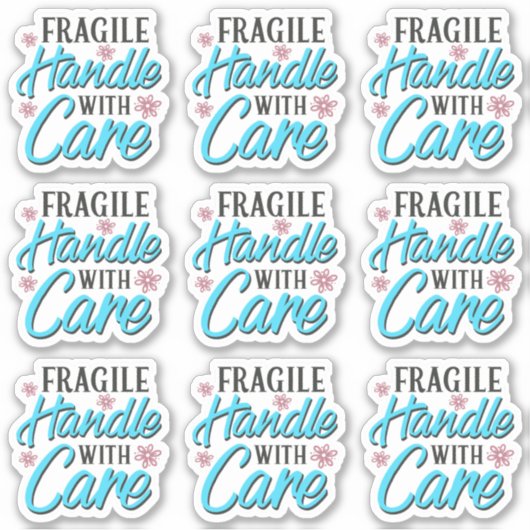 事業用包装ラベル気に付き脆性取っ手 シール (正面)