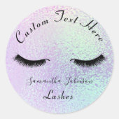 事業用点字ホログラム美しいメイクアップ ラウンドシール (正面)