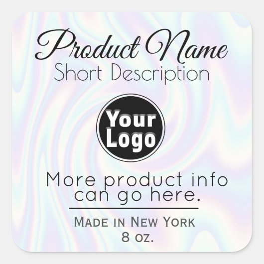 事業用製品ラベルホログラム スクエアシール (正面)