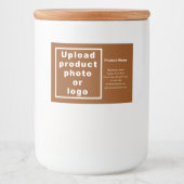 事業用製品食品容器茶色ラベル フードラベル (正面)