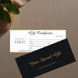 事業用贈与証 | ブラック&金ゴールドバウチャー