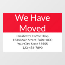 事業発表を移転した赤と白