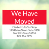 事業発表を移転した赤と白 ウィンドウサイン (シート3)