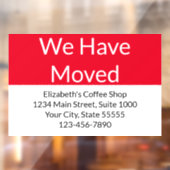 事業発表を移転した赤と白 ウィンドウサイン (シート2)