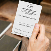 事業白人贈与証 エンクロージャーカード