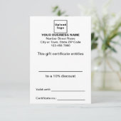 事業白人贈与証 エンクロージャーカード (スタンド正面)