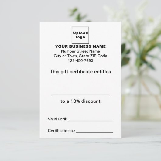 事業白人贈与証 エンクロージャーカード (スタンド正面)