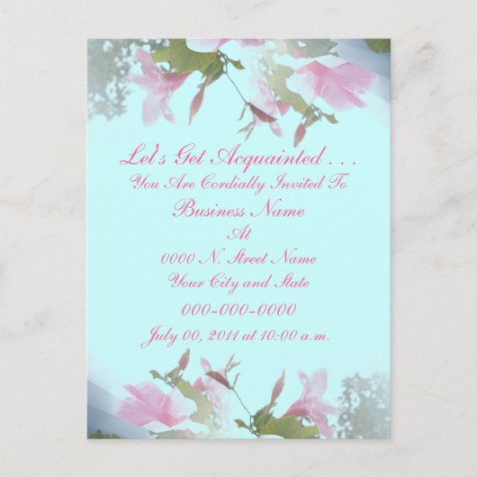 事業紹介招待状はがき インビテーションポストカード (正面)