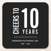 事業記念日応援 スクエアペーパーコースター (正面)