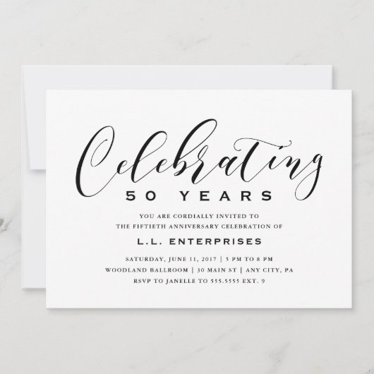 事業記念日招待状 招待状 (正面)