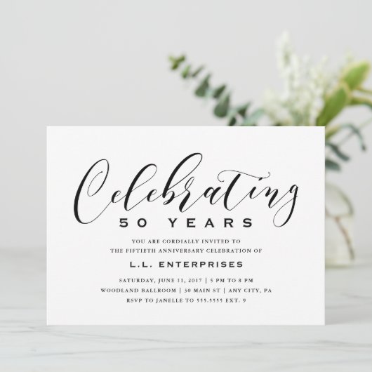 事業記念日招待状 招待状 (スタンド正面)