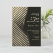 事業記念日金ゴールドネオンライト 招待状 (スタンド正面)