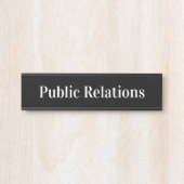 事業部名白黒文字 サインプレート (正面)