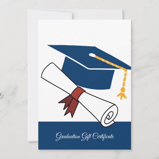 事業青白の卒業証明書 (正面)