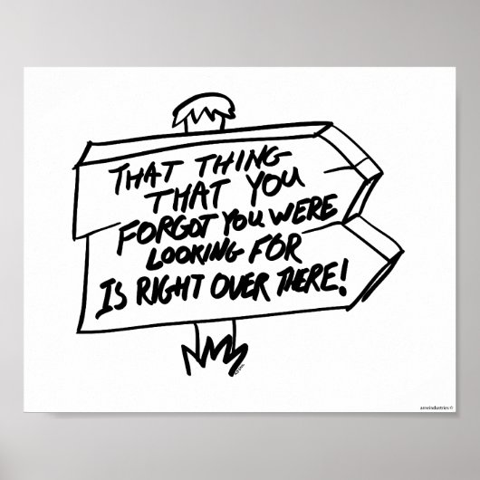 事物の失った検索サイン ポスター (正面)