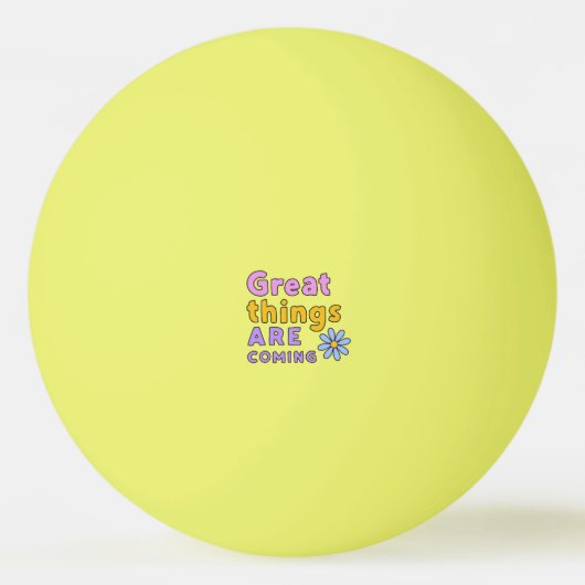 事素晴らしの色は来黄い 卓球ボール (正面)