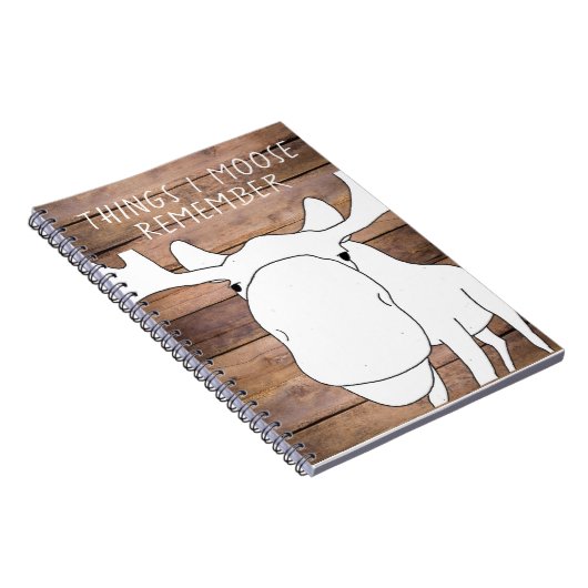 事Iのアメリカヘラジカは螺線形ノートを覚えています ノートブック (右側)