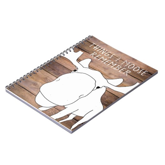 事Iのアメリカヘラジカは螺線形ノートを覚えています ノートブック (左側)