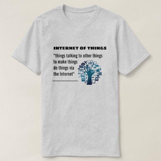 事IOTのTシャツのインターネット Tシャツ (デザイン正面)