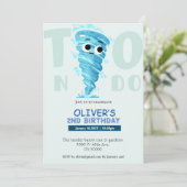 二おもしろい人の男の子2歳の誕生日 招待状 (スタンド正面)