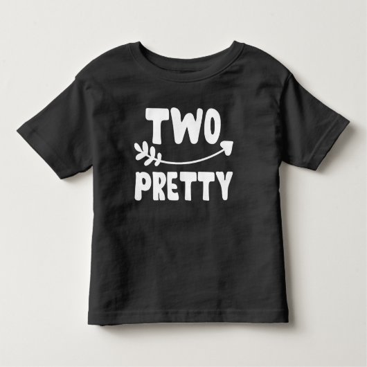 二かわいらしおもしろい2歳の誕生日ギフト2歳の女の子 トドラーTシャツ (正面)